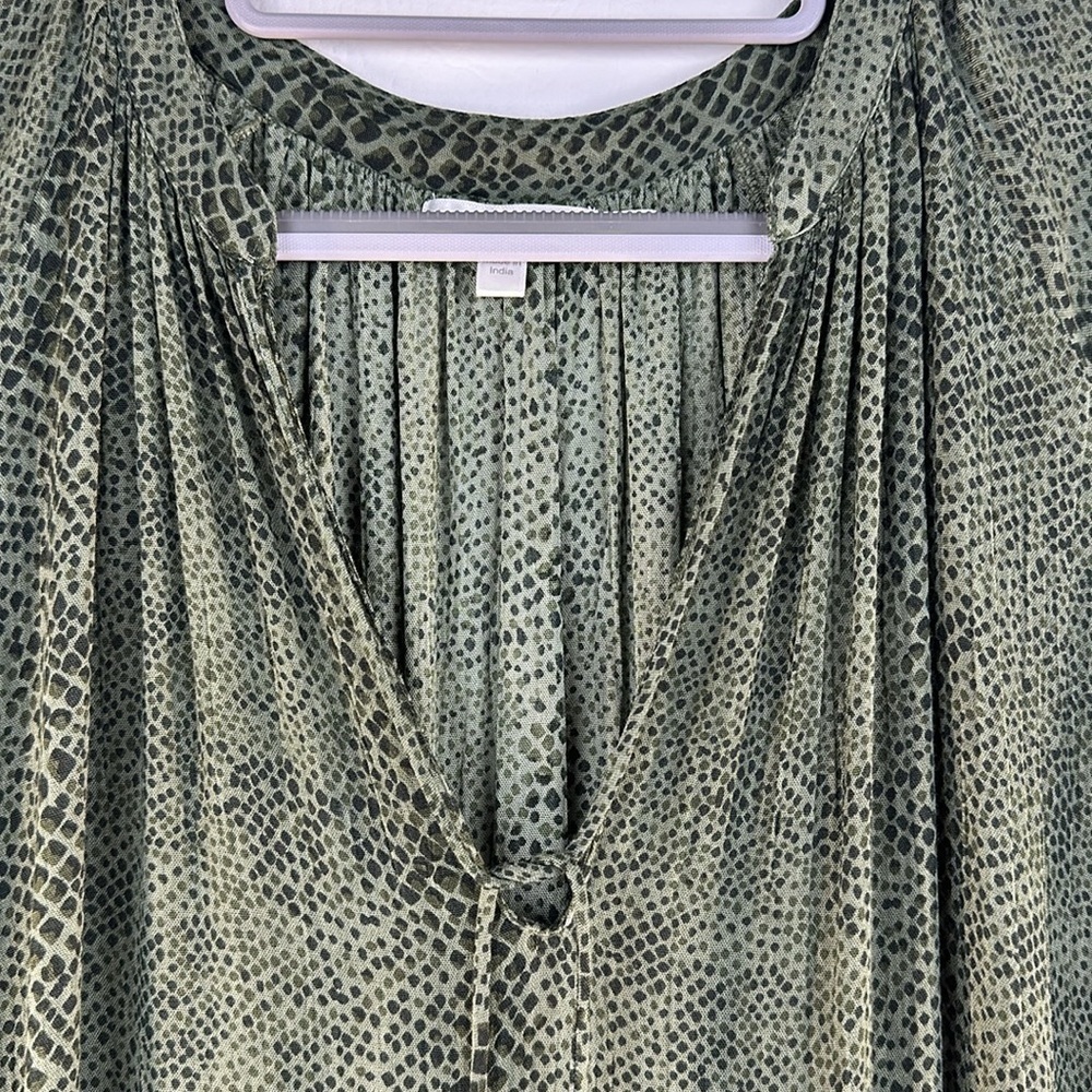 Karyn Seo Snake Print Long Sleeve Tiered Maxi Dress - Picture 6 of 12